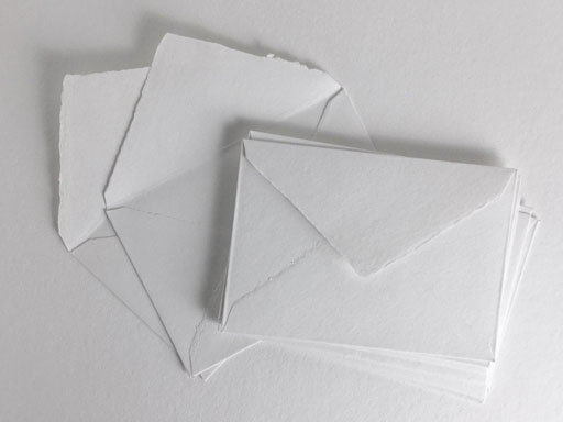 Handmade deckle edge envelopes